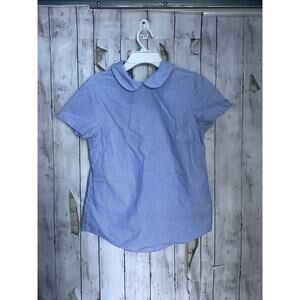 Brooks Brothers Red Fleece Girls Blue White Striped Cotton Shirt Size 2T